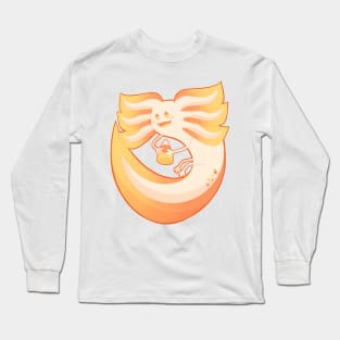 Candy Corn Axolotl Long Sleeve T-Shirt